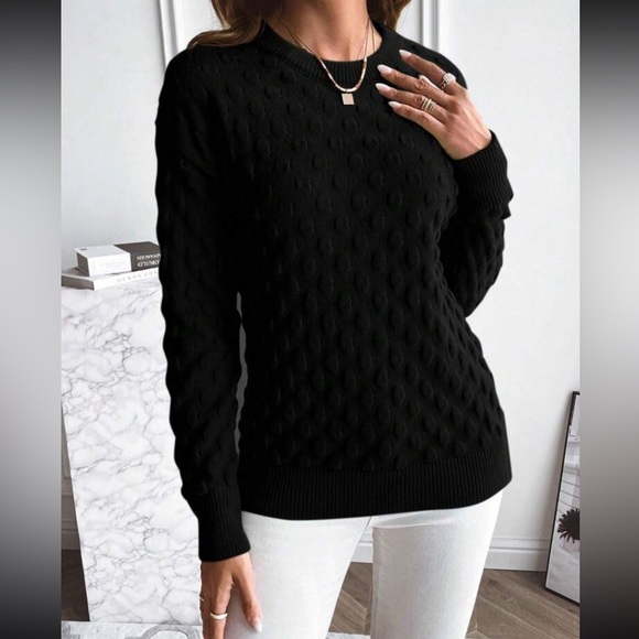 Luxe popcorn knit sweater top - Picture 15 of 16